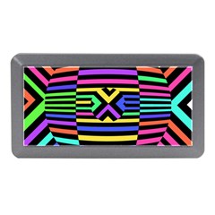 Optical Illusion Line Wave Chevron Rainbow Colorfull Memory Card Reader (mini)