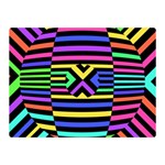 Optical Illusion Line Wave Chevron Rainbow Colorfull Double Sided Flano Blanket (Mini)  35 x27  Blanket Front