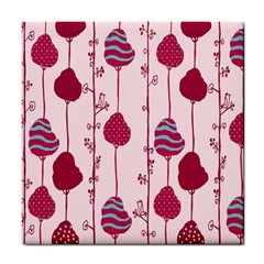 Original Tree Bird Leaf Flower Floral Pink Wave Chevron Blue Polka Dots Tile Coasters