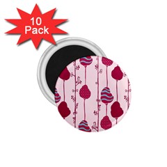 Original Tree Bird Leaf Flower Floral Pink Wave Chevron Blue Polka Dots 1 75  Magnets (10 Pack) 