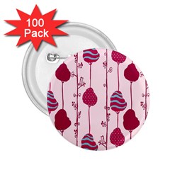 Original Tree Bird Leaf Flower Floral Pink Wave Chevron Blue Polka Dots 2 25  Buttons (100 Pack)  by Mariart