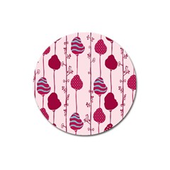 Original Tree Bird Leaf Flower Floral Pink Wave Chevron Blue Polka Dots Magnet 3  (round)