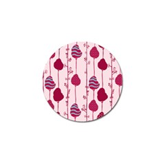 Original Tree Bird Leaf Flower Floral Pink Wave Chevron Blue Polka Dots Golf Ball Marker (10 Pack)