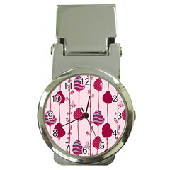 Original Tree Bird Leaf Flower Floral Pink Wave Chevron Blue Polka Dots Money Clip Watches by Mariart