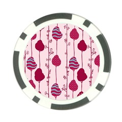 Original Tree Bird Leaf Flower Floral Pink Wave Chevron Blue Polka Dots Poker Chip Card Guard