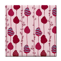 Original Tree Bird Leaf Flower Floral Pink Wave Chevron Blue Polka Dots Face Towel by Mariart