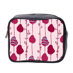 Original Tree Bird Leaf Flower Floral Pink Wave Chevron Blue Polka Dots Mini Toiletries Bag 2-side by Mariart