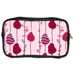 Original Tree Bird Leaf Flower Floral Pink Wave Chevron Blue Polka Dots Toiletries Bags 2-side