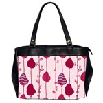 Original Tree Bird Leaf Flower Floral Pink Wave Chevron Blue Polka Dots Office Handbags (2 Sides)  Front