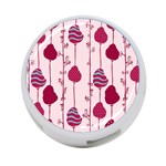 Original Tree Bird Leaf Flower Floral Pink Wave Chevron Blue Polka Dots 4-Port USB Hub (One Side) Front