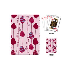 Original Tree Bird Leaf Flower Floral Pink Wave Chevron Blue Polka Dots Playing Cards (mini) 