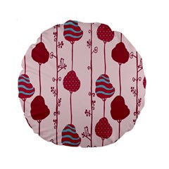 Original Tree Bird Leaf Flower Floral Pink Wave Chevron Blue Polka Dots Standard 15  Premium Round Cushions by Mariart