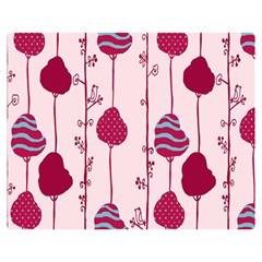 Original Tree Bird Leaf Flower Floral Pink Wave Chevron Blue Polka Dots Double Sided Flano Blanket (medium) 