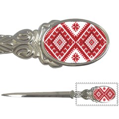 Model Traditional Draperie Line Red White Triangle Letter Openers