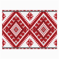 Model Traditional Draperie Line Red White Triangle Large Glasses Cloth (2-side) by Mariart