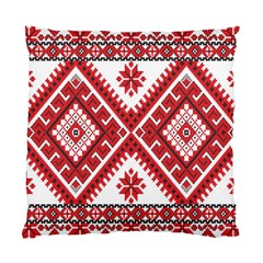 Model Traditional Draperie Line Red White Triangle Standard Cushion Case (two Sides) by Mariart