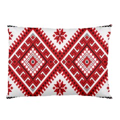 Model Traditional Draperie Line Red White Triangle Pillow Case by Mariart