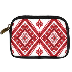 Model Traditional Draperie Line Red White Triangle Digital Camera Cases