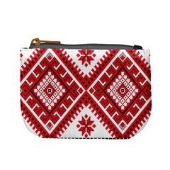 Model Traditional Draperie Line Red White Triangle Mini Coin Purses