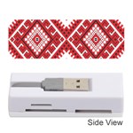 Model Traditional Draperie Line Red White Triangle Memory Card Reader (Stick)  Front