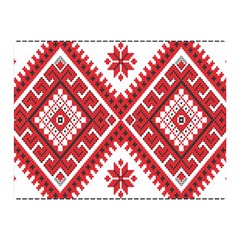 Model Traditional Draperie Line Red White Triangle Double Sided Flano Blanket (mini) 