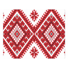 Model Traditional Draperie Line Red White Triangle Double Sided Flano Blanket (large) 