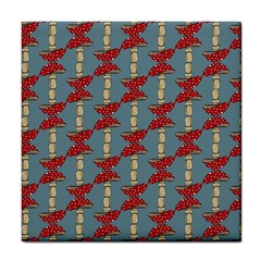 Mushroom Madness Red Grey Polka Dots Tile Coasters by Mariart