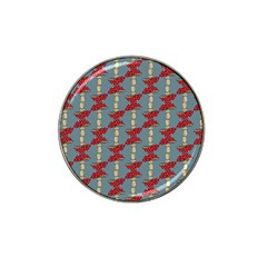 Mushroom Madness Red Grey Polka Dots Hat Clip Ball Marker (4 Pack)