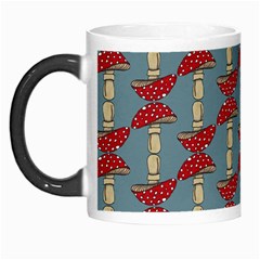 Mushroom Madness Red Grey Polka Dots Morph Mugs