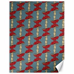 Mushroom Madness Red Grey Polka Dots Canvas 18  X 24  