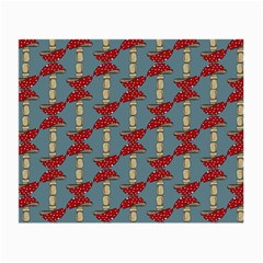 Mushroom Madness Red Grey Polka Dots Small Glasses Cloth (2-side) by Mariart