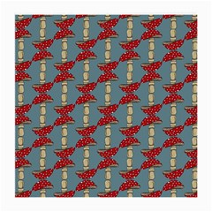 Mushroom Madness Red Grey Polka Dots Medium Glasses Cloth (2-side) by Mariart