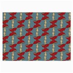 Mushroom Madness Red Grey Polka Dots Large Glasses Cloth (2-Side) Front