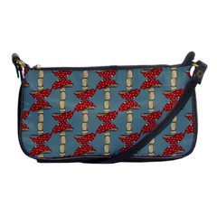 Mushroom Madness Red Grey Polka Dots Shoulder Clutch Bags