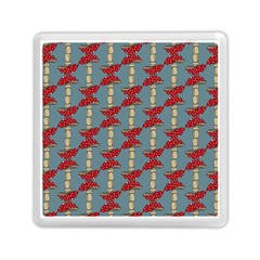 Mushroom Madness Red Grey Polka Dots Memory Card Reader (square)  by Mariart