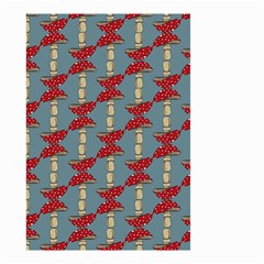 Mushroom Madness Red Grey Polka Dots Small Garden Flag (two Sides) by Mariart