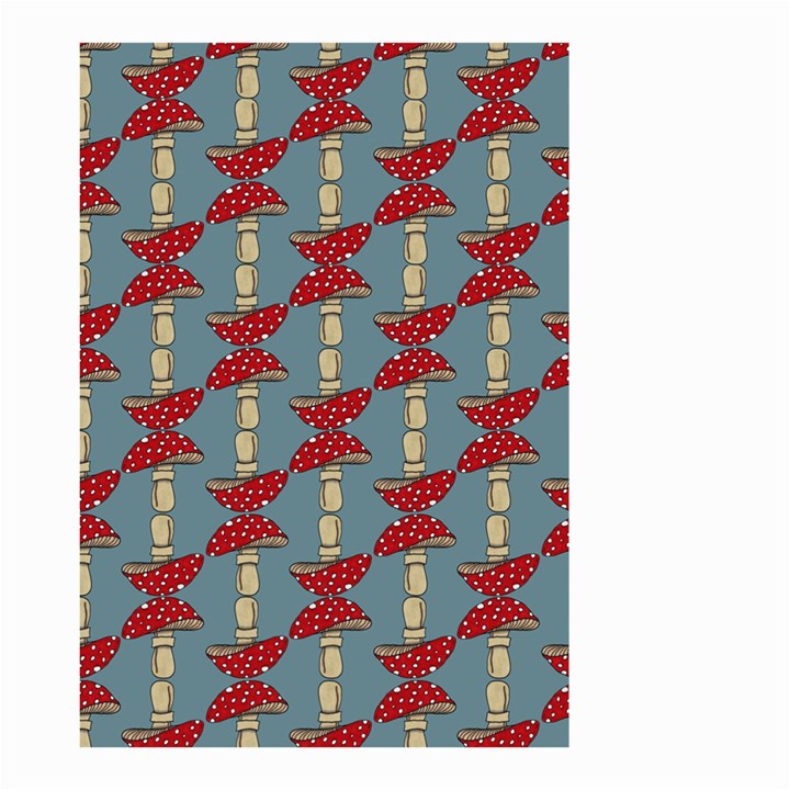 Mushroom Madness Red Grey Polka Dots Small Garden Flag (Two Sides)