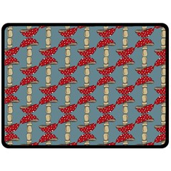 Mushroom Madness Red Grey Polka Dots Double Sided Fleece Blanket (large)  by Mariart