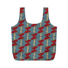 Mushroom Madness Red Grey Polka Dots Full Print Recycle Bags (m) 