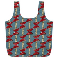 Mushroom Madness Red Grey Polka Dots Full Print Recycle Bags (l)  by Mariart