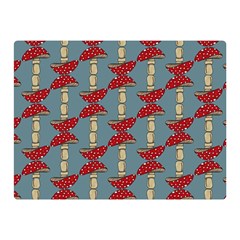 Mushroom Madness Red Grey Polka Dots Double Sided Flano Blanket (mini) 