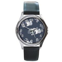 Japan Food Sashimi Round Metal Watch