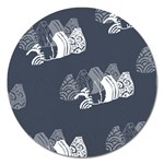 Japan Food Sashimi Magnet 5  (Round) Front