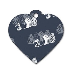 Japan Food Sashimi Dog Tag Heart (two Sides)