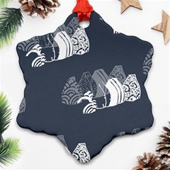 Japan Food Sashimi Snowflake Ornament (two Sides) by Mariart