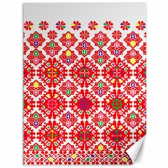 Plaid Red Star Flower Floral Fabric Canvas 36  X 48  