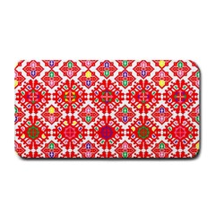 Plaid Red Star Flower Floral Fabric Medium Bar Mats