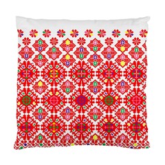 Plaid Red Star Flower Floral Fabric Standard Cushion Case (one Side) by Mariart