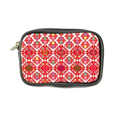 Plaid Red Star Flower Floral Fabric Coin Purse