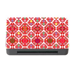 Plaid Red Star Flower Floral Fabric Memory Card Reader With Cf by Mariart